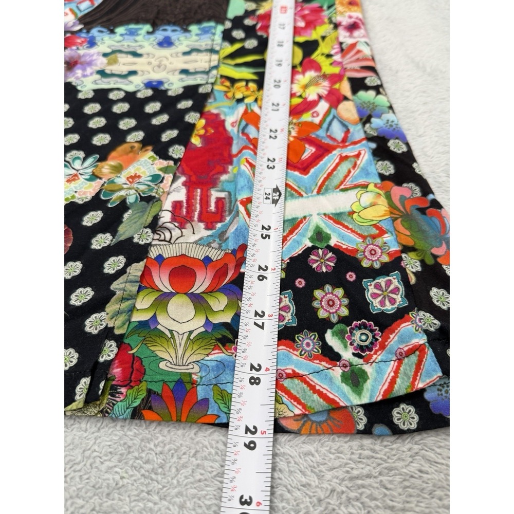Johnny Was Dreamer Pants Womens Large Floral Boho Wrap Bohemian Ankle Relaxed - Picture 8 of 9